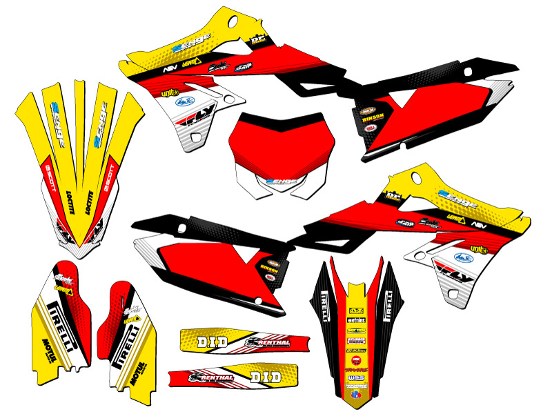 2018-2023 RMZ 450 RICOCHET Yellow Senge Graphics Kit Compatible with Suzuki - Picture 5 of 10
