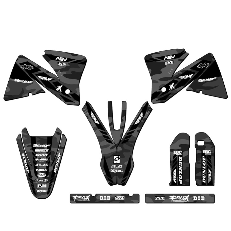 2001-2002 EXC APACHE Grey Senge Graphics Kit Compatible with KTM - Picture 2 of 10