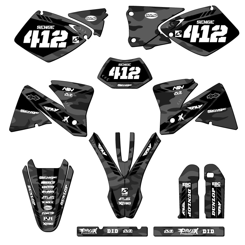 2001-2002 EXC APACHE Grey Senge Graphics Kit Compatible with KTM - Picture 8 of 10