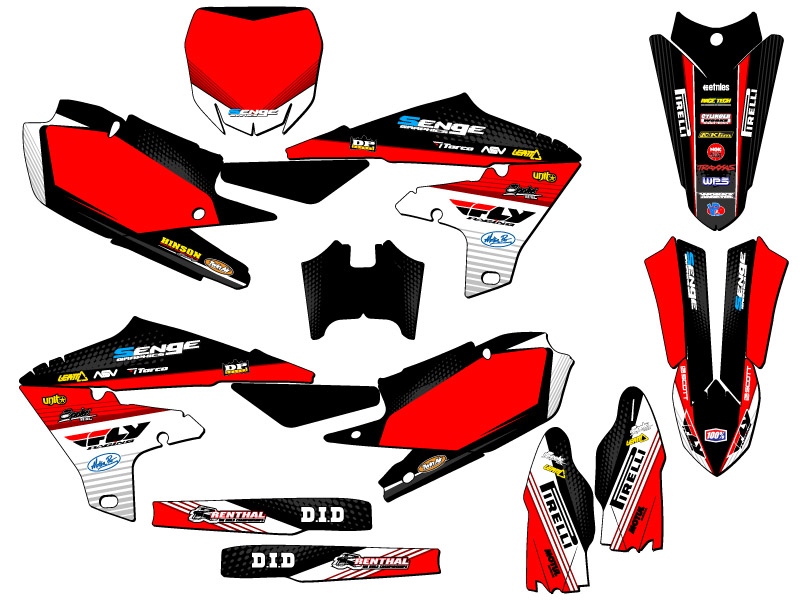 2019-2023 YZ 450 FX RICOCHET Black Senge Graphics Kit Compatible with Yamaha - Picture 5 of 10