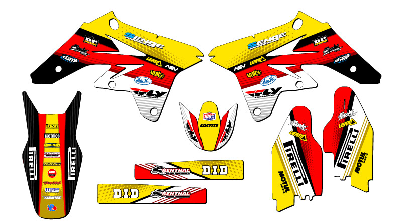 Kit de gráficos RMZ 250 RICOCHET amarillo Senge 2007-2009 compatible con Suzuki - Imagen 2 de 10