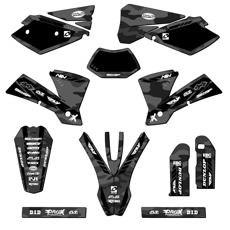 2004 EXC APACHE Grey Senge Graphics Kit Compatible with KTM - Bild 5 von 10