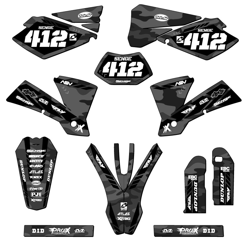 2004 EXC APACHE Grey Senge Graphics Kit Compatible with KTM - Bild 8 von 10