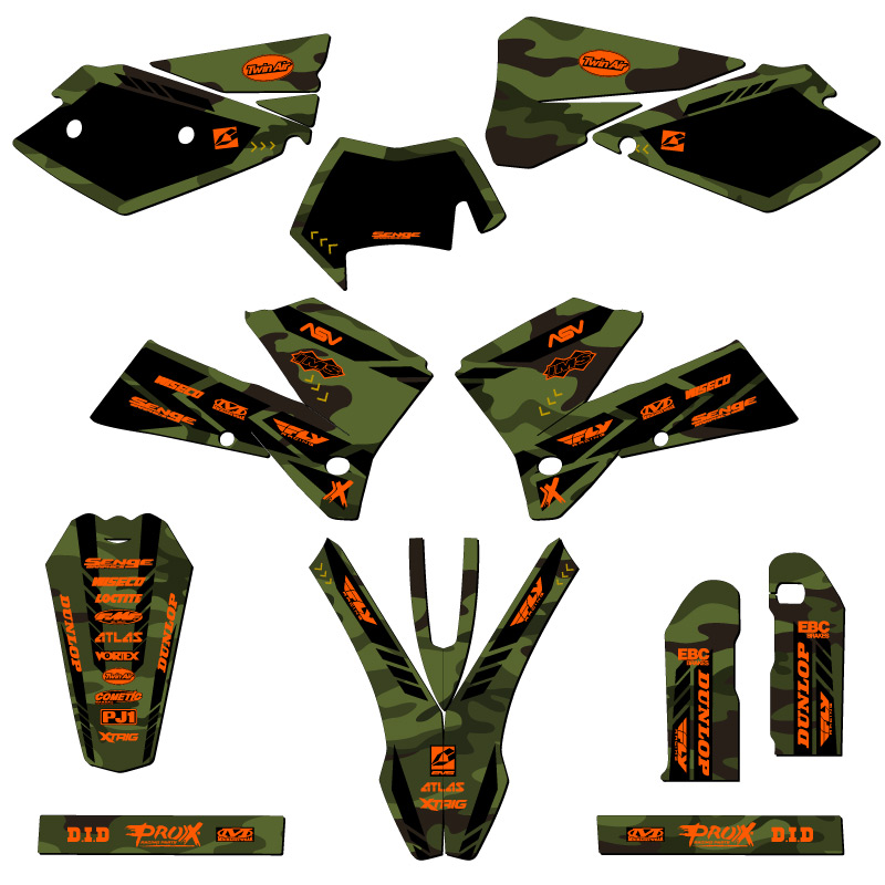 2005-2007 EXC APACHE Green Senge Graphics Kit Compatible with KTM - Picture 5 of 10