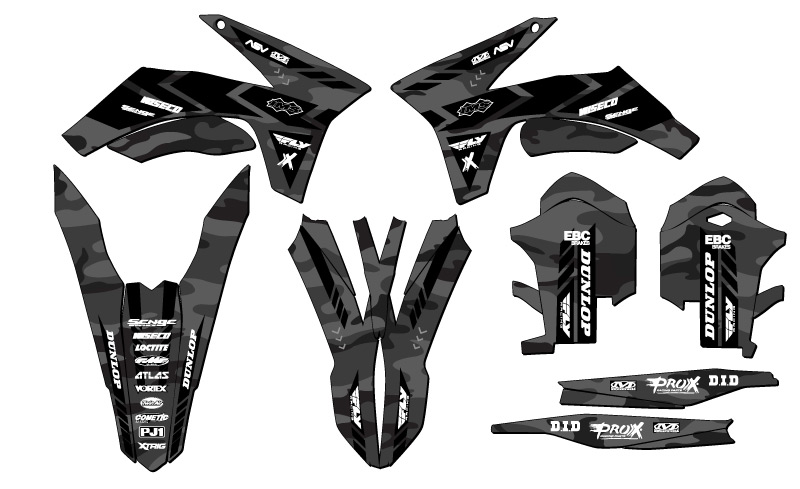2012-2013 Exc Apache Grey Senge Graphics Kit compatible con KTM - Imagen 2 de 10