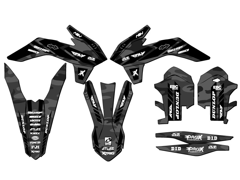 Kit de gráficos Senge gris EXC APACHE 2014 compatible con KTM - Imagen 2 de 10