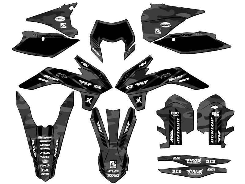 Kit de gráficos Senge gris EXC APACHE 2014 compatible con KTM - Imagen 5 de 10