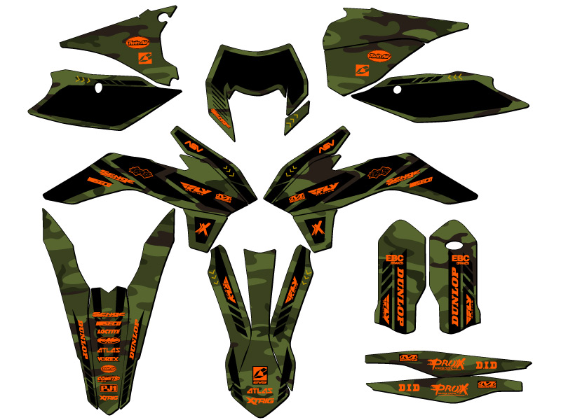 2015-2016 EXC APACHE Green Senge Graphics Kit Compatible with KTM - Picture 5 of 10