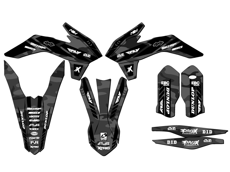 2015-2016 EXC APACHE Grey Senge Graphics Kit Compatible with KTM - Picture 2 of 10