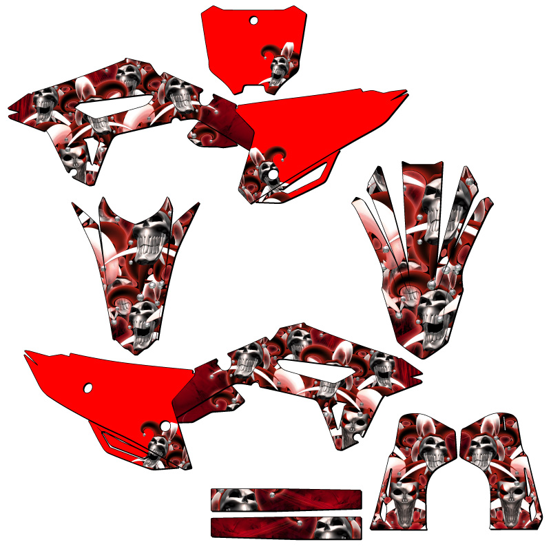 2022-2023 CRF 250 R JESTER Red Senge Graphics Kit Compatible with Honda - Picture 5 of 10