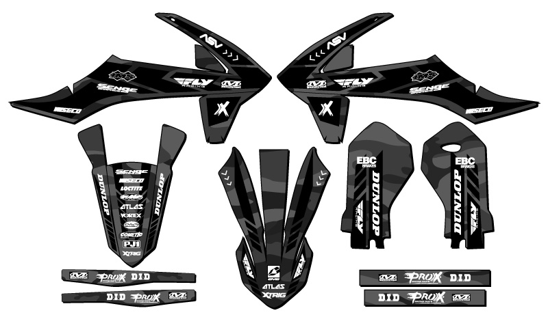 2021-2024 MC-E 3 APACHE Grey Senge Graphics Kit Compatible with GASGAS - Picture 2 of 10