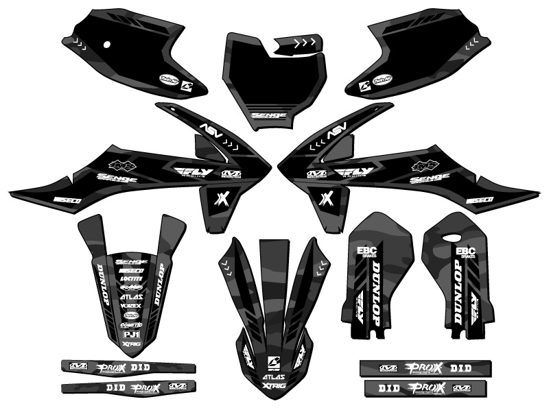 2021-2024 MC-E 3 APACHE Grey Senge Graphics Kit Compatible with GASGAS - Picture 5 of 10