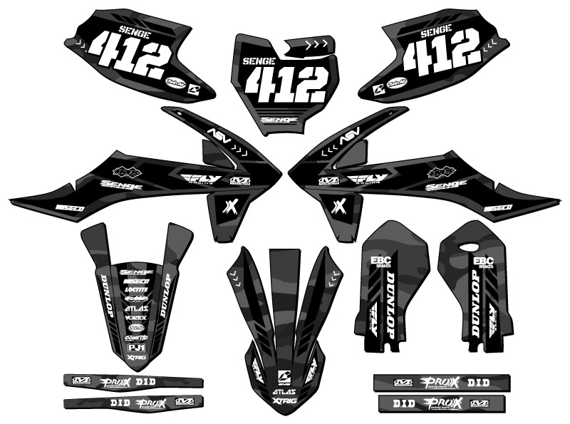 2021-2024 MC-E 3 APACHE Grey Senge Graphics Kit Compatible with GASGAS - Picture 8 of 10
