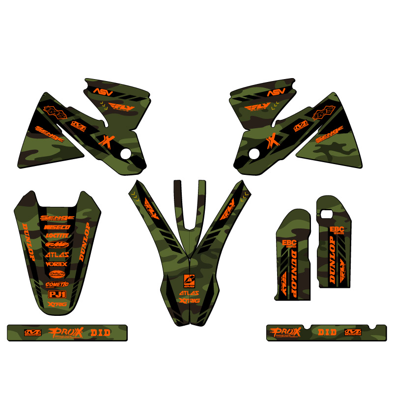 1998-2002 MXC APACHE Green Senge Graphics Kit Compatible with KTM - Bild 2 von 10