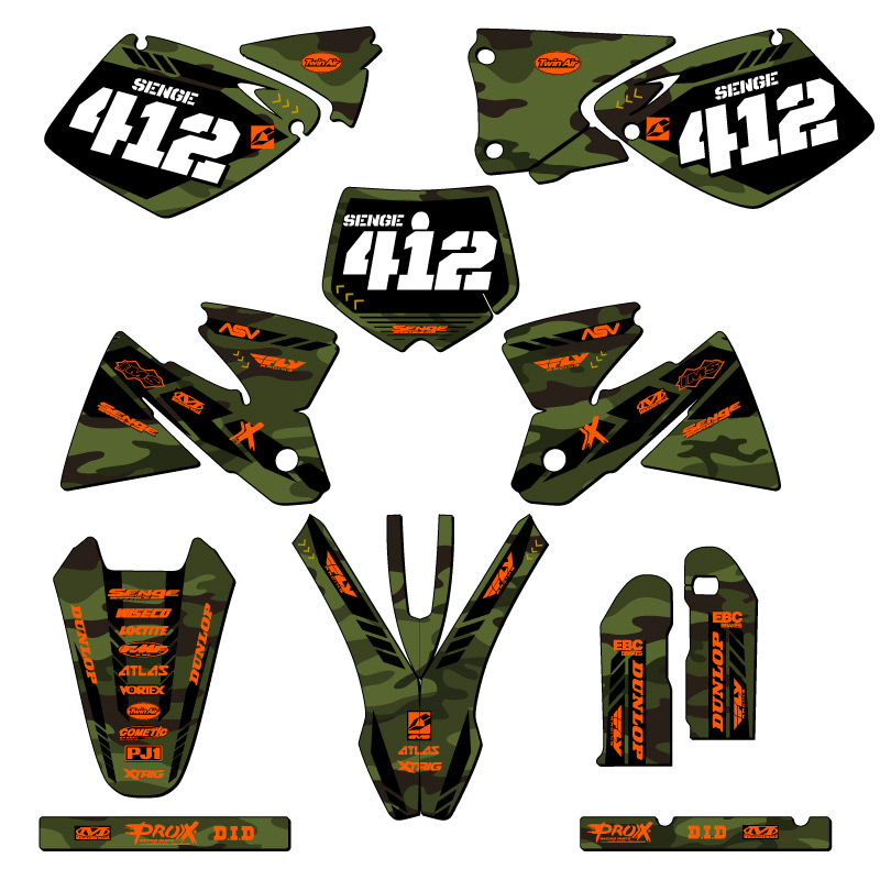 1998-2002 MXC APACHE Green Senge Graphics Kit Compatible with KTM - Bild 8 von 10