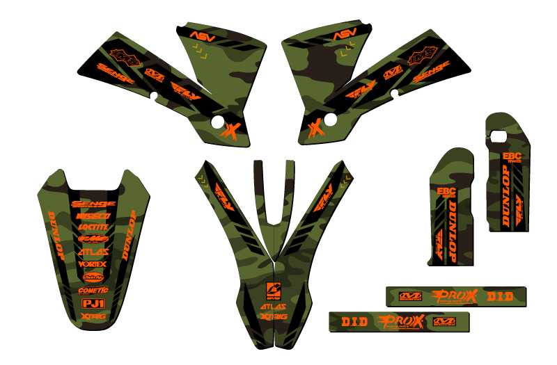 2003 MXC APACHE Green Senge Graphics Kit Compatible with KTM - Picture 2 of 10