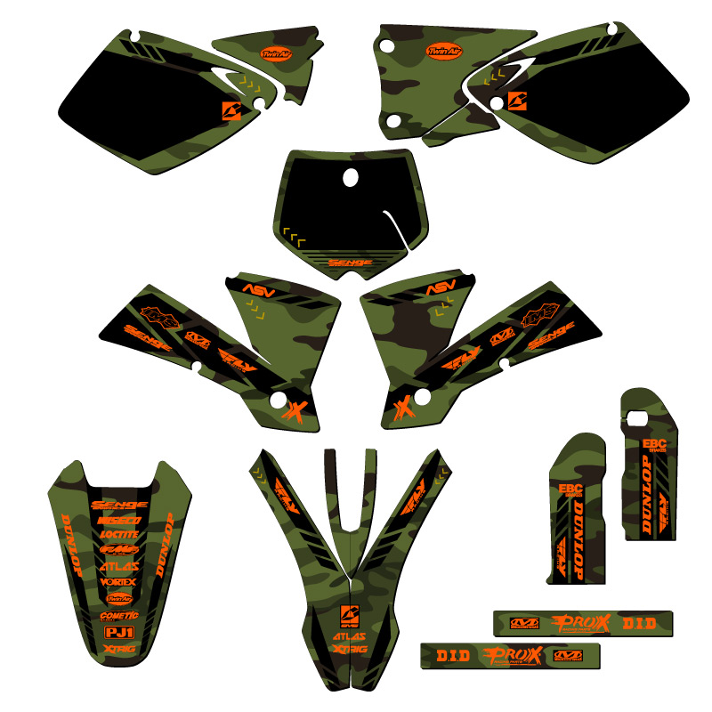 2003 MXC APACHE Green Senge Graphics Kit Compatible with KTM - Picture 5 of 10