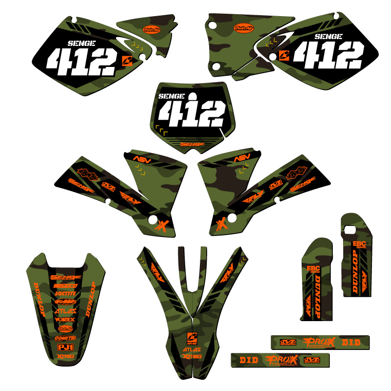 2003 MXC APACHE Green Senge Graphics Kit Compatible with KTM - Picture 8 of 10