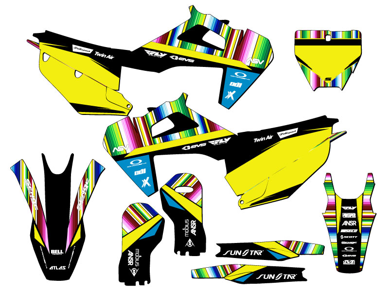 2019-2022 TX SERAPE Black Senge Graphics Kit Compatible with Husqvarna - Picture 5 of 10