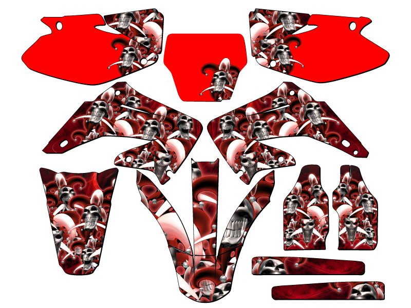 2004-2012 CR 250 R BUFÓN Red Senge kit de gráficos compatible con Honda - Imagen 5 de 10
