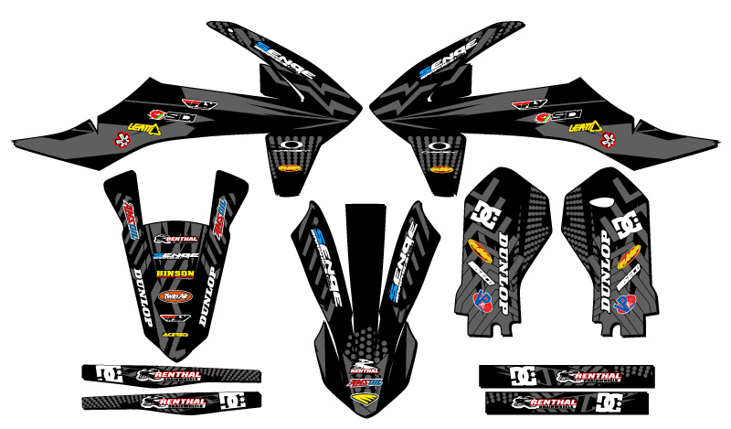 2021-2024 MC-E 3 MAYHEM Black Senge Graphics Kit Compatible with GASGAS - Bild 2 von 10