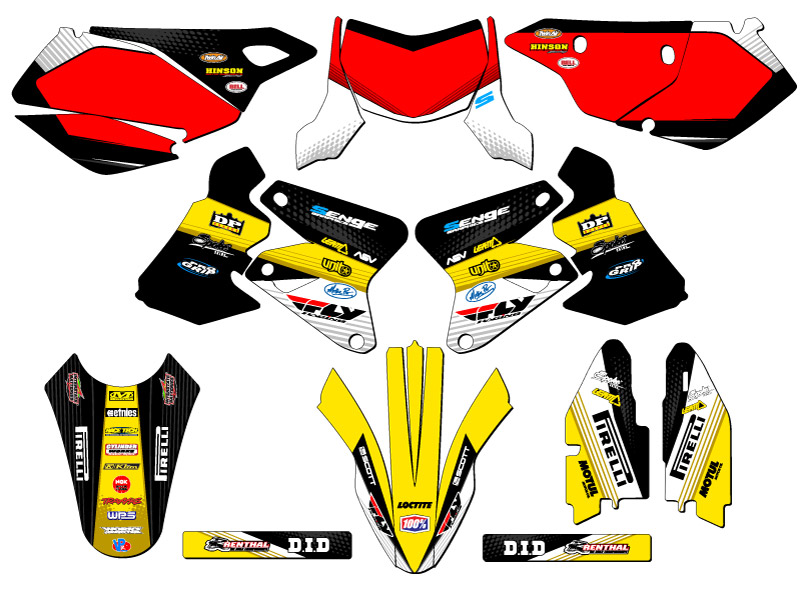 2005-2023 DRZ 400 SM RICOCHET Black Senge Graphics Kit Compatible with Suzuki - Picture 5 of 10