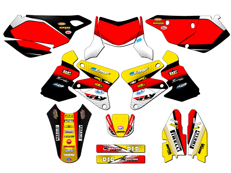 2005-2023 DRZ 400 RICOCHET Yellow Senge Graphics Kit Compatible with Suzuki - Bild 5 von 10