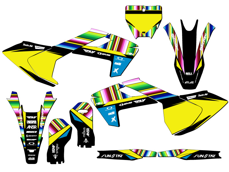 2016-2018 FC SERAPE Black Senge Graphics Kit Compatible with Husqvarna - Picture 5 of 10