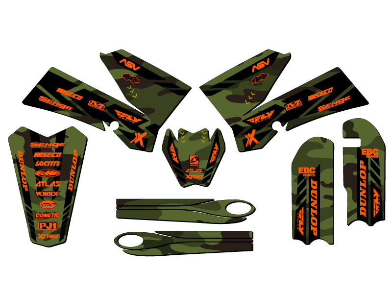2006-2012 SX 85 APACHE Green Senge Graphics Kit Compatible with KTM - Bild 2 von 10