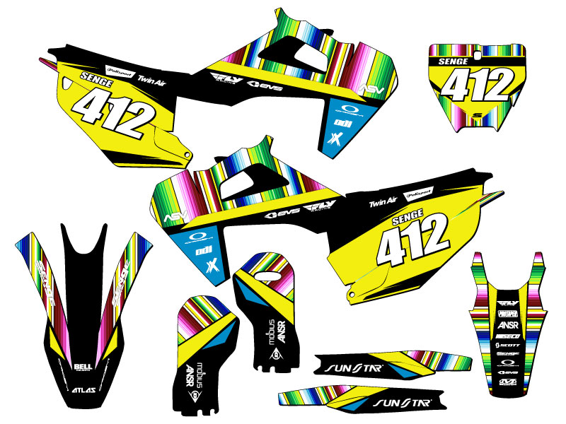 Kit de gráficos FC SERAPE 2019-2022 Black Senge compatible con Husqvarna - Imagen 8 de 10