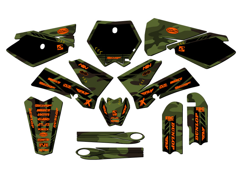 2006-2012 SX 85 APACHE Green Senge Graphics Kit Compatible with KTM - Bild 5 von 10