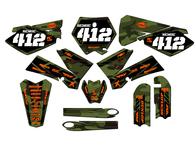 2006-2012 SX 85 APACHE Green Senge Graphics Kit Compatible with KTM - Bild 8 von 10