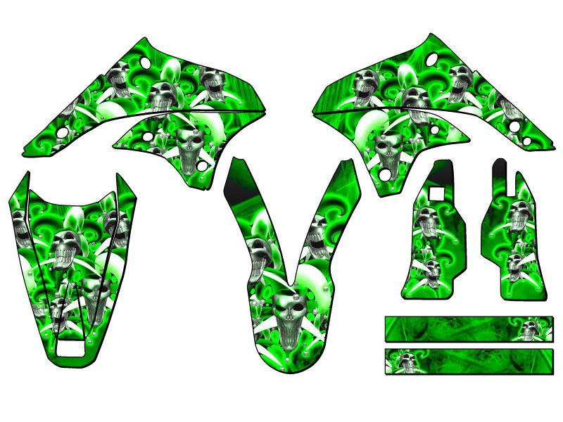Kit gráfico KLX 450 JESTER Green Senge 2008-2018 compatible con Kawasaki - Imagen 2 de 10