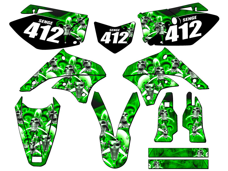 Kit gráfico KLX 450 JESTER Green Senge 2008-2018 compatible con Kawasaki - Imagen 8 de 10