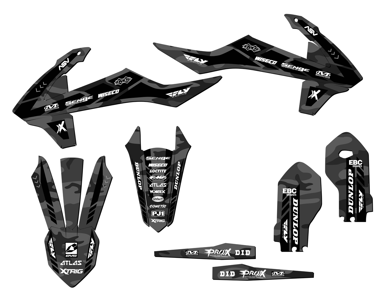 Kit de gráficos SX 85 APACHE 2018-2023 gris Senge compatible con KTM - Imagen 2 de 10