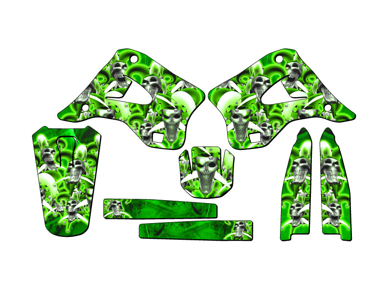 1994-1995 KX 125 JESTER Green Senge Graphics Kit Compatible