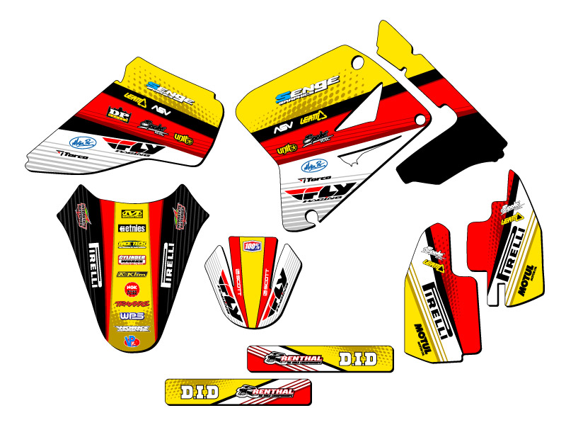 2001-2004 RM 85 RICOCHET Yellow Senge Graphics Kit compatible con Suzuki - Imagen 2 de 10