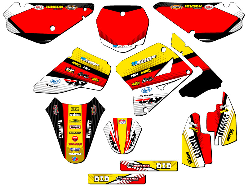 2001-2004 RM 85 RICOCHET Yellow Senge Graphics Kit compatible con Suzuki - Imagen 5 de 10