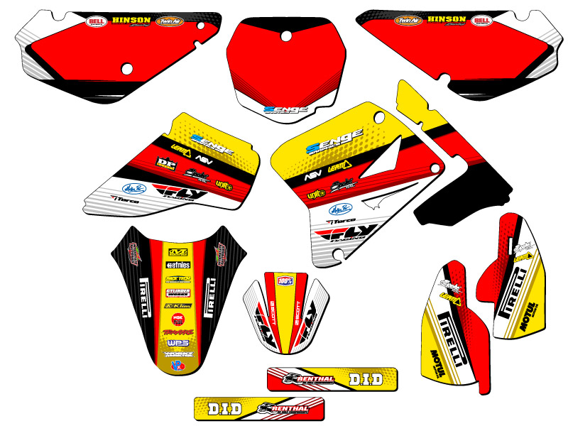 2005-2023 RM 85 RICOCHET Yellow Senge Graphics Kit Compatible with Suzuki - Picture 5 of 10