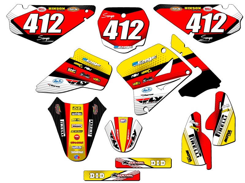 2005-2023 RM 85 RICOCHET Yellow Senge Graphics Kit Compatible with Suzuki - Picture 8 of 10