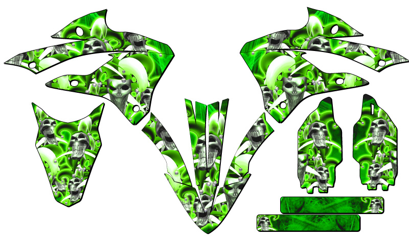 Kit de gráficos KX 85 JESTER 2022-2023 Green Senge compatible con Kawasaki - Imagen 2 de 10