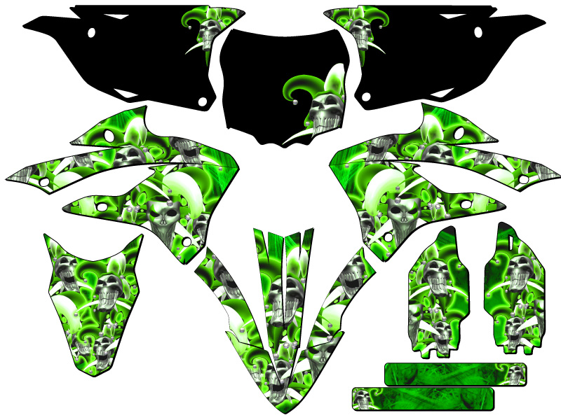 Kit de gráficos KX 85 JESTER 2022-2023 Green Senge compatible con Kawasaki - Imagen 5 de 10