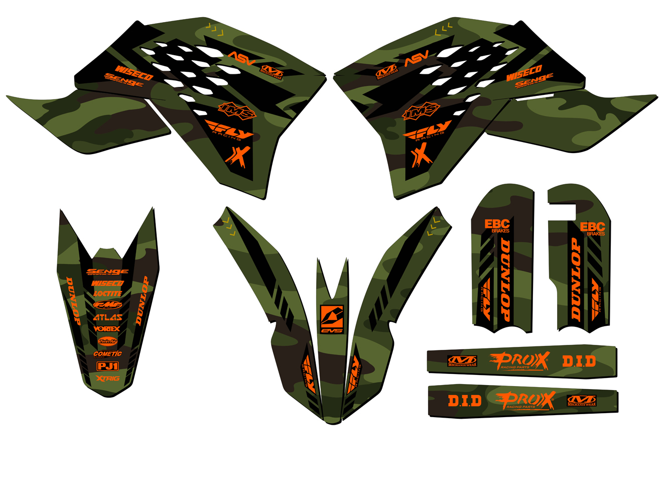 2009-2015 SX 65 APACHE Green Senge Graphics Kit Compatible with KTM - Picture 2 of 10