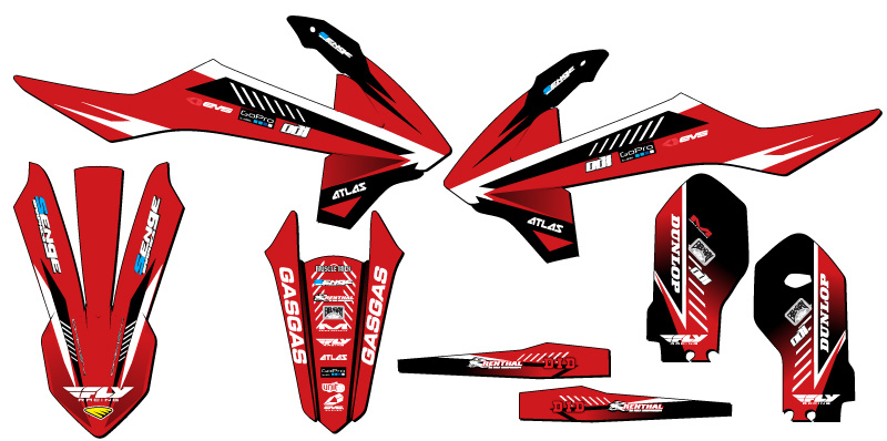 2021-2024 MC 85 SURGE Red Senge Graphics Kit Compatible with GASGAS - Bild 2 von 10
