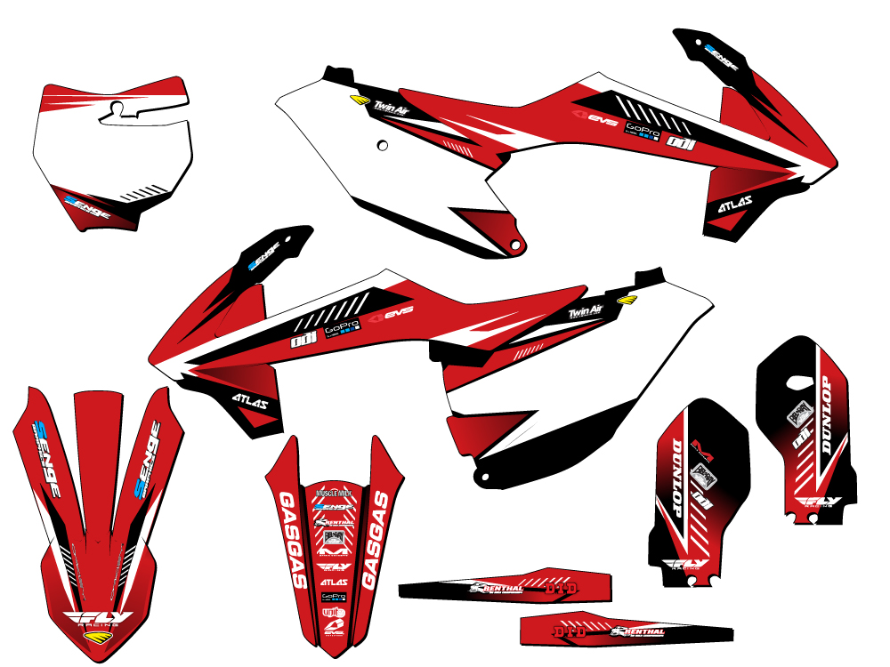 2021-2024 MC 85 SURGE Red Senge Graphics Kit Compatible with GASGAS - Bild 5 von 10