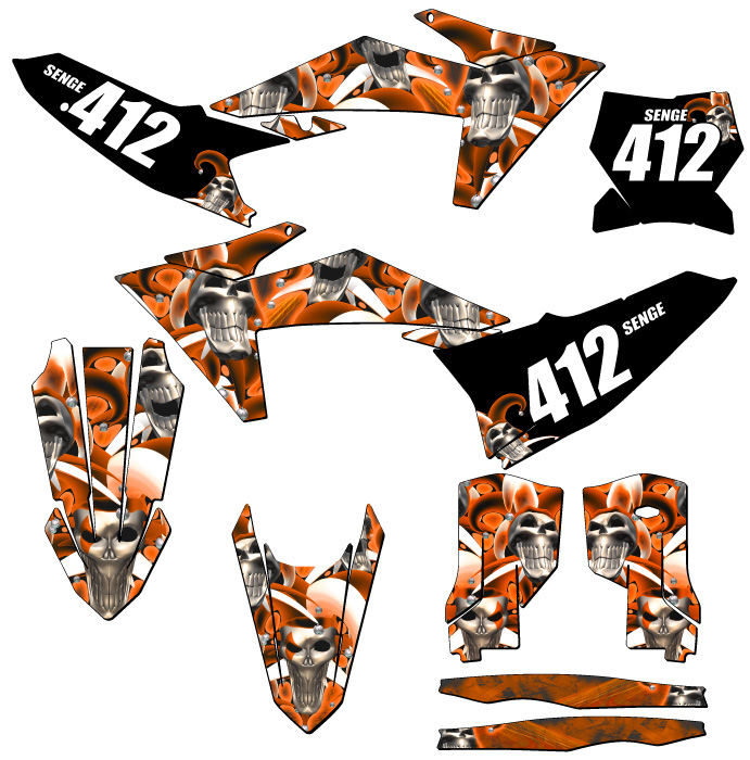 2023-2024 SXF JESTER Orange Senge Graphics Kit Compatible with KTM - Picture 8 of 10