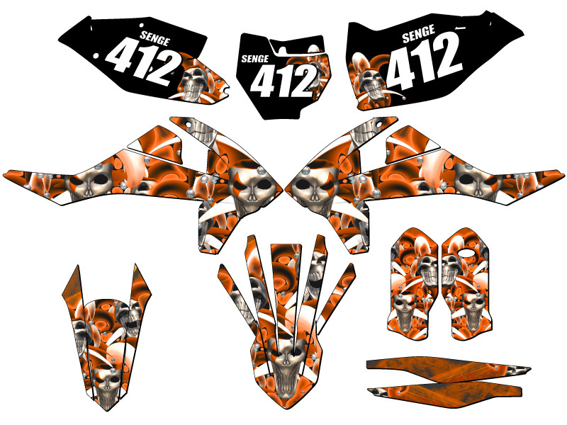 Kit de gráficos All excepto 250 SX Orange Senge 2016 compatible con KTM - Imagen 8 de 10