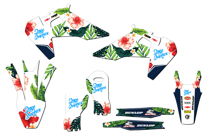 Kit de gráficos Senge 2019-2022 FX Tropic blanco compatible con Husqvarna - Imagen 2 de 10