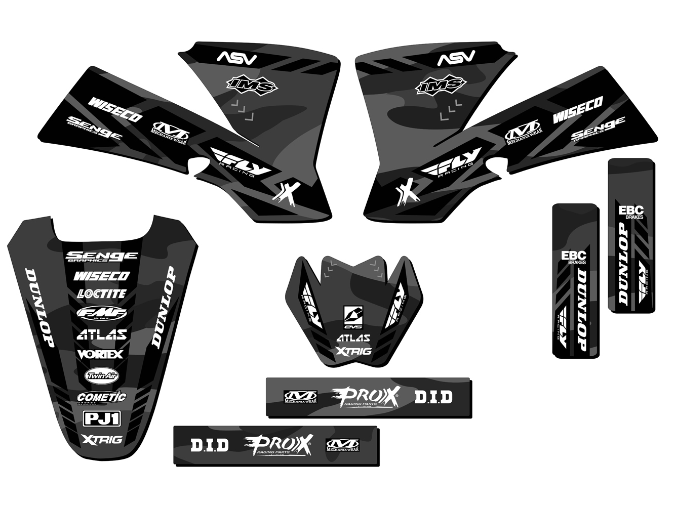 2002-2008 SX 50 APACHE Grey Senge Graphics Kit Compatible with KTM - Picture 2 of 10