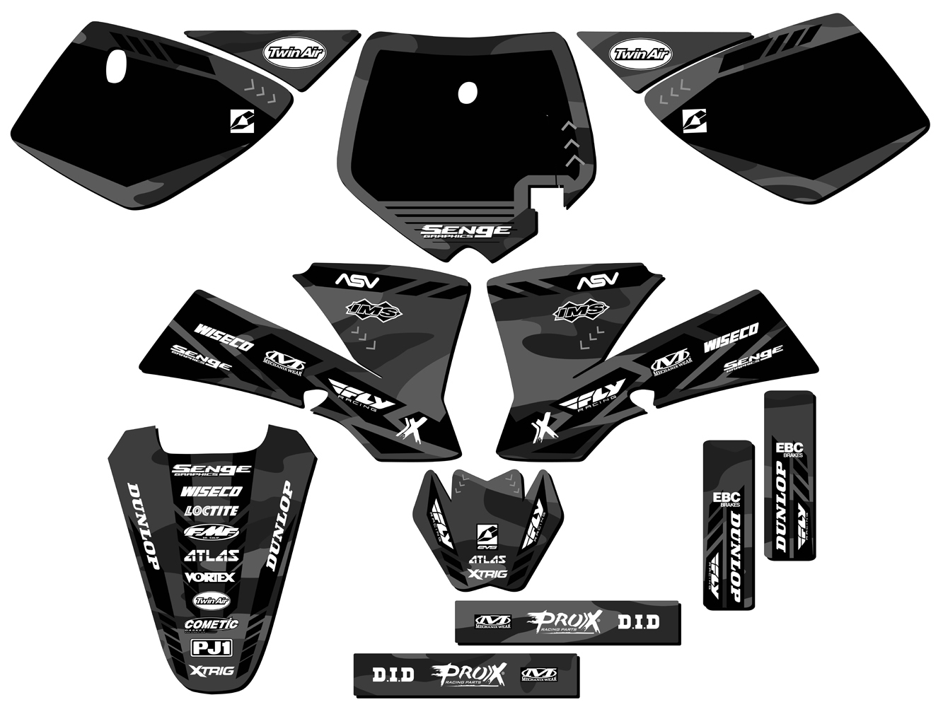 2002-2008 SX 50 APACHE Grey Senge Graphics Kit Compatible with KTM - Picture 5 of 10